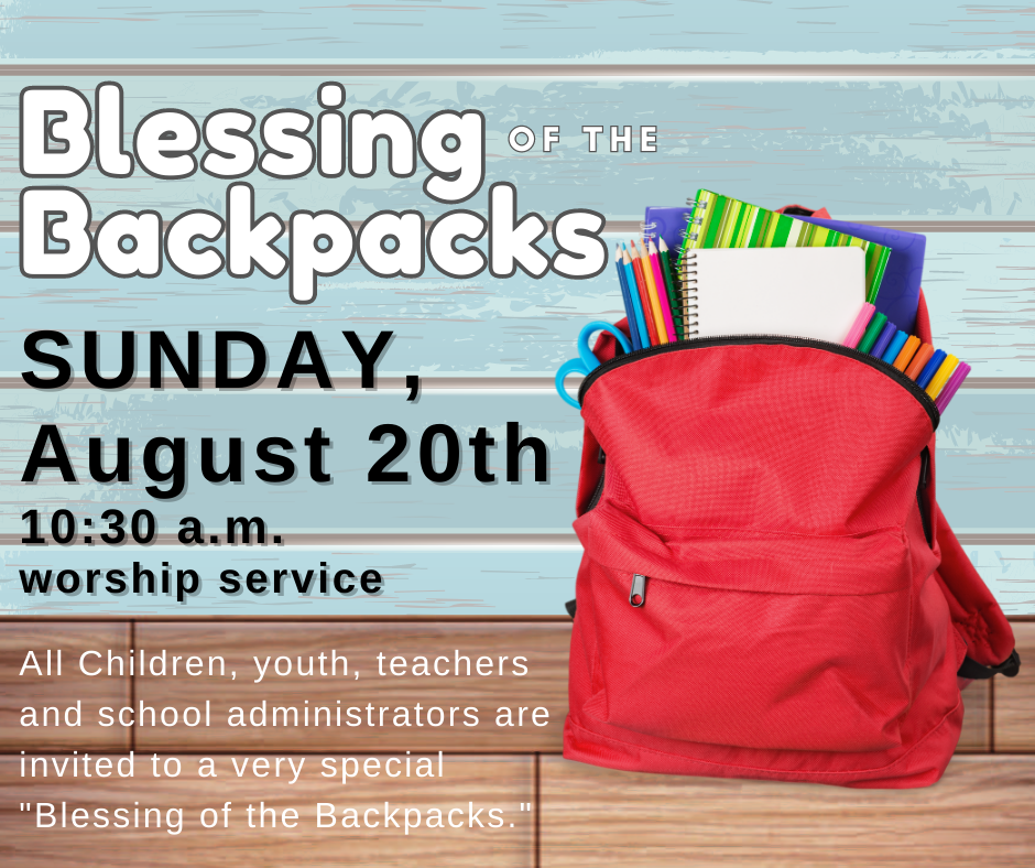Blessing of the Backpacks